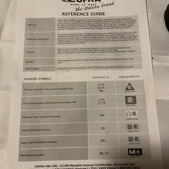 Cofra Safety shoes, W10, black real leather. CSA rated and ASTM F2413-11 - Picture 6 of 6